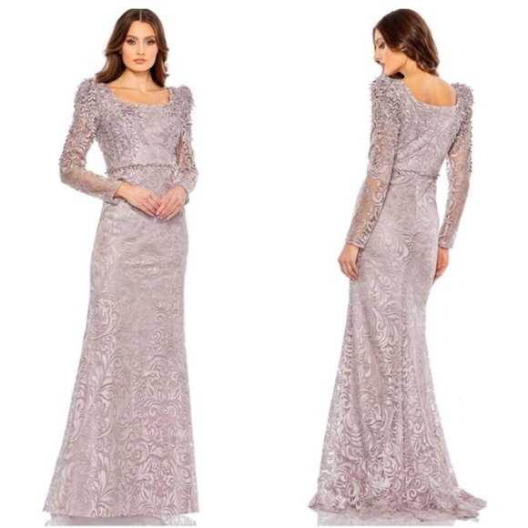 Mac Duggal Lilac Trumpet Style Gown NWT - Picture 1 of 5